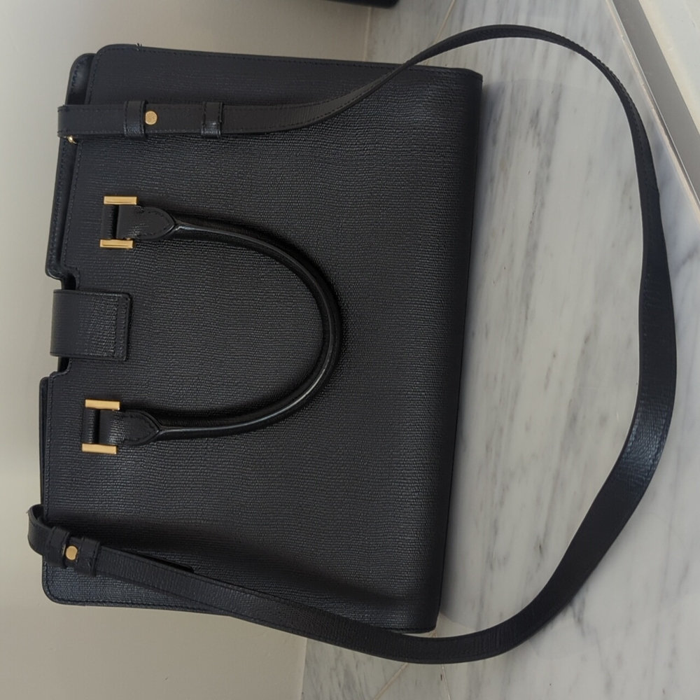 Authentic Saint Laurent ysl black shoulder and top handle bag - Picture 8 of 12